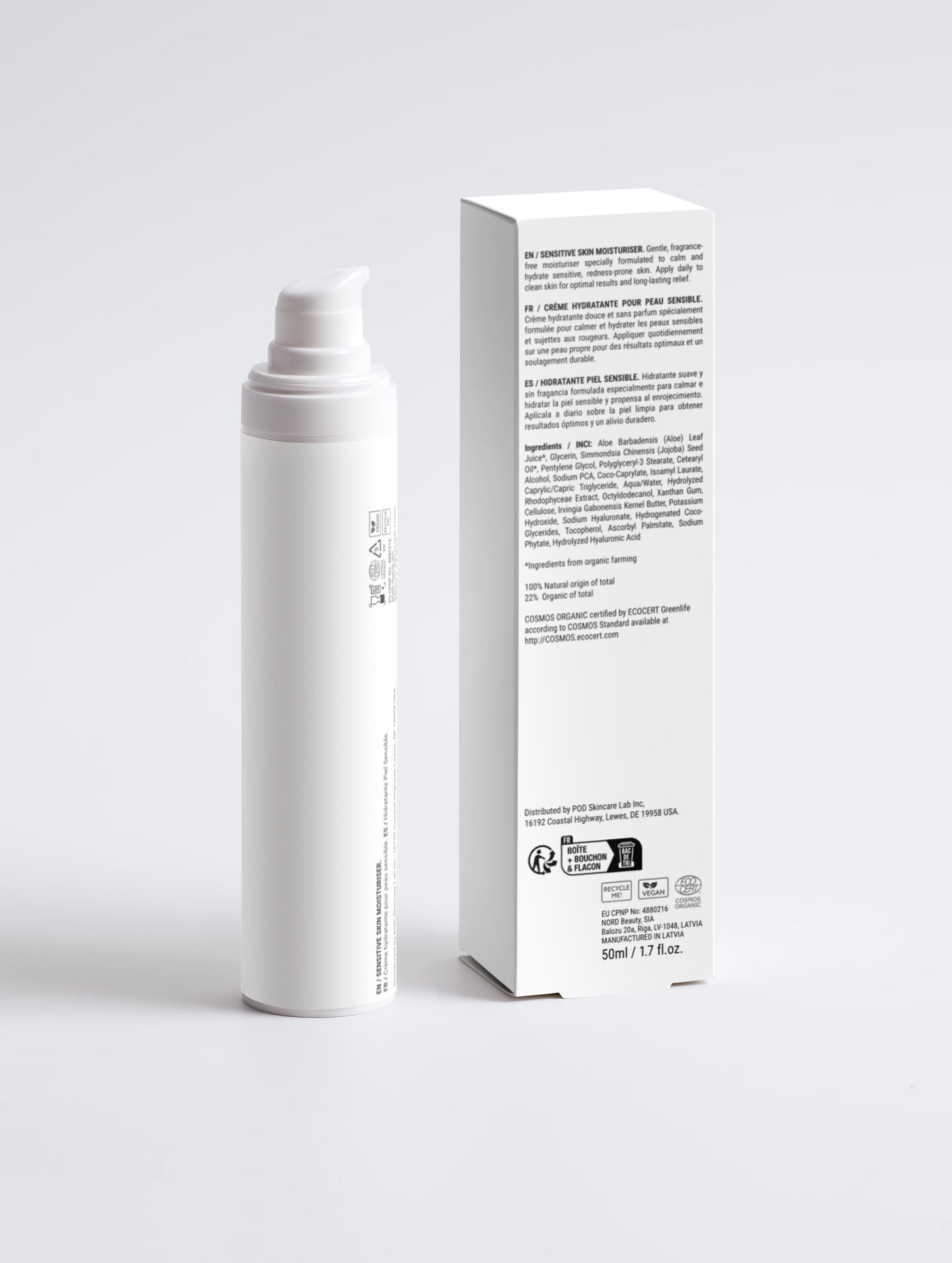 Sensitive Skin Moisturiser, Fragrance Free